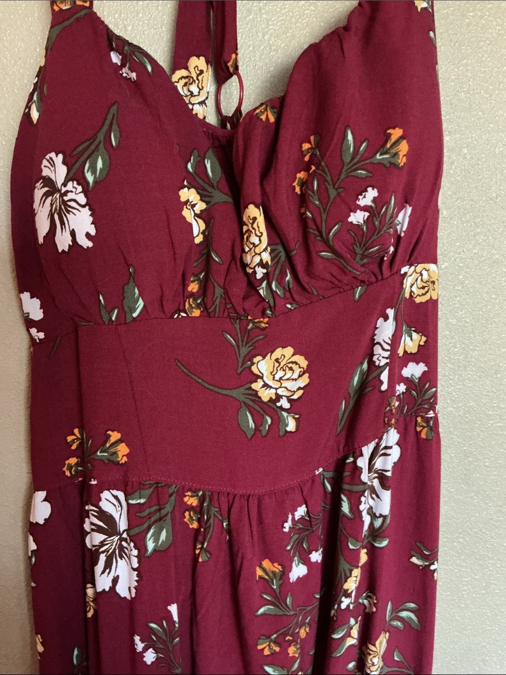 No Boundaries Burgundy High-Low Maxi Dress. NWT - Picture 2 of 4